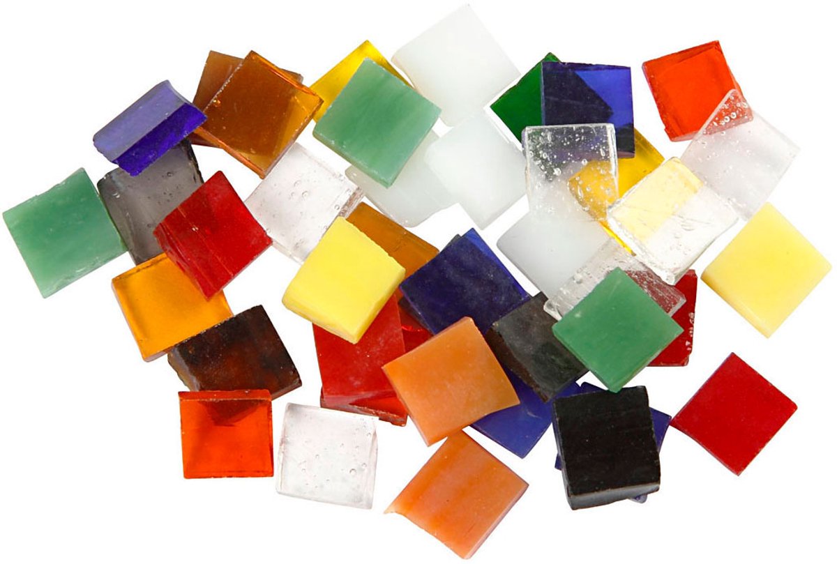 Creotime glas mozaiek tegels 10x10mm - 700st.
