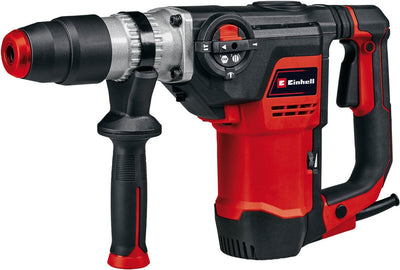 Einhell elektrische boorhamer te-rh 40 3f - 1050 w - aantal slagen: 4.100 min - 10 j - sds-max - 3 functies: hamerboren, beitelen met en zonder beitelfixatie - incl. platte beitel en puntbeitel - incl. koffer