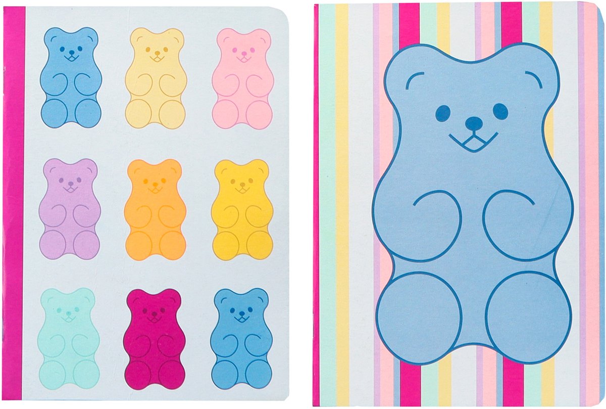 Kangaro schriften - b'log sweet candy - formaat a4 - met lijn - 2 stuks - met aarbeiengeur