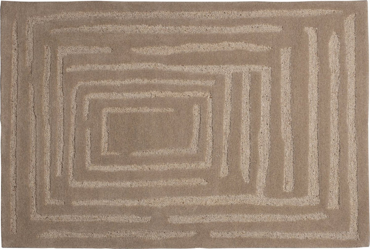Woood alicia vloerkleed - wol - zand - 170x240