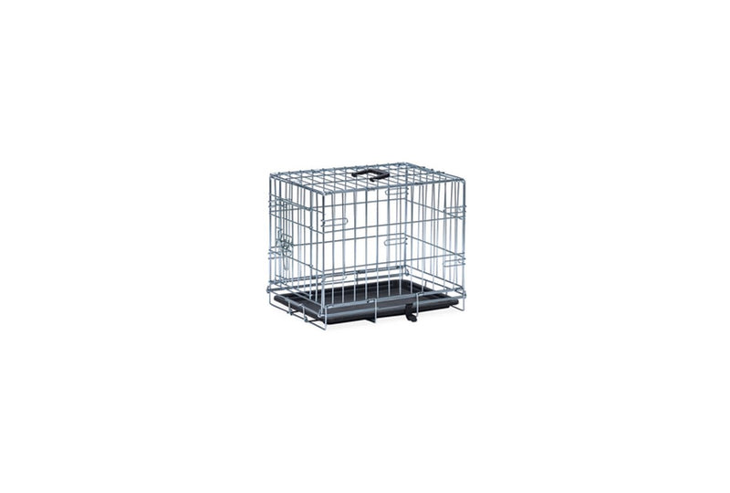 Beeztees hondenbench xs - bench - 2 deuren - inklapbaar - verzinkt - 49x36x40 cm
