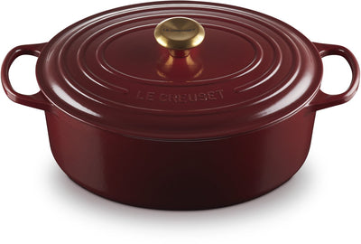 Le creuset braadpan signature ovaal garnet – ø 31 cm 6,3 liter – grote ovale stoofpan van gietijzer – rijke garnet rood emaille – voor braadstukken, gevogelte en grote porties – geschikt voor alle warmtebronnen incl. inductie