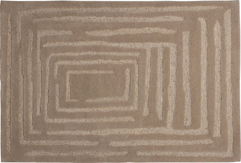 Woood alicia vloerkleed - wol - zand - 170x240