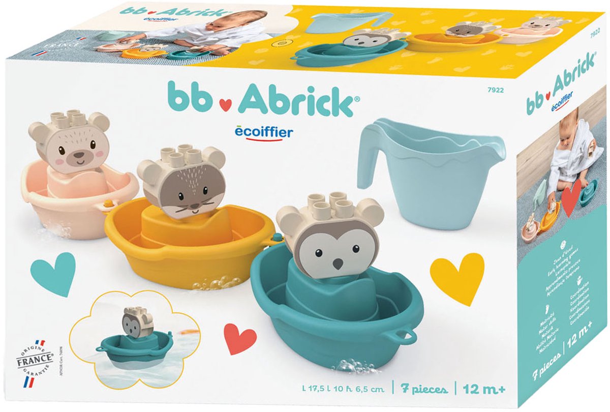 Abrick ecoiffier bb badbootjes dieren met gieter - 7dlg.