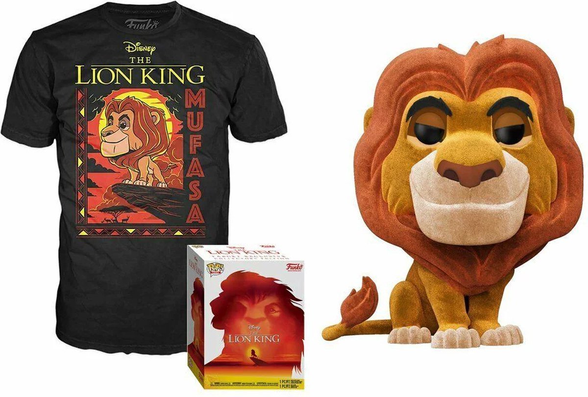 Funko pop! tee box: disney the lion king - mufasa (size l)