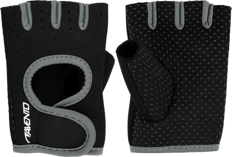 Avento fitness handschoenen - neopreen - zwart grijs - maat s m