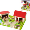 Eichhorn houten boerderij met accessoires, 20dlg.