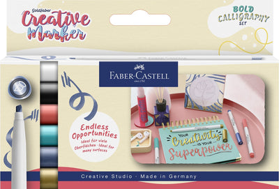 Faber-castell - marker - creatief goldfaber - beitelpunt c - set soft lettering - fc-160906