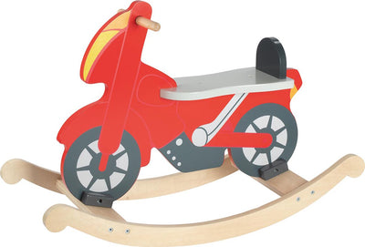 Goki houten hobbel motor rood
