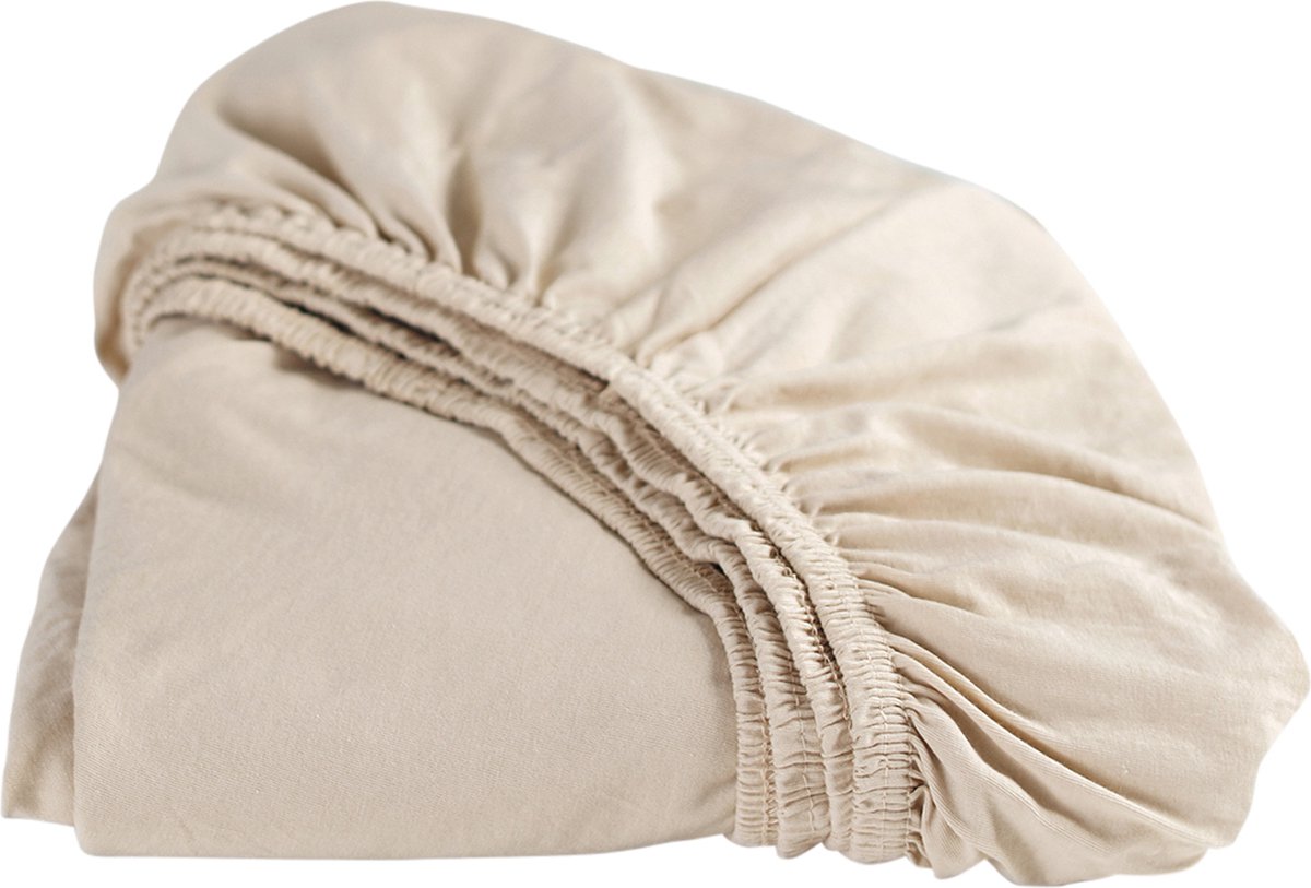 Cinderella - hoeslaken - tot 25 cm matrashoogte - jersey - 140x210 220 cm - zandkleur