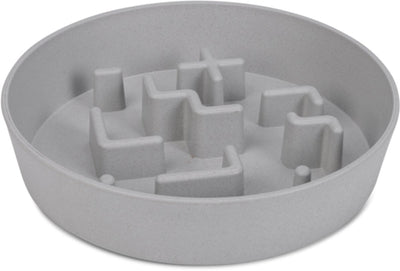 Beeztees antischrokbak hond kat nom - voerbak hond kat - vaatwasserproof - antislip - plastic - grijs - 1400ml