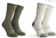 Rogelli merino wool dames en heren 2 pack fietssokken - groen taupe