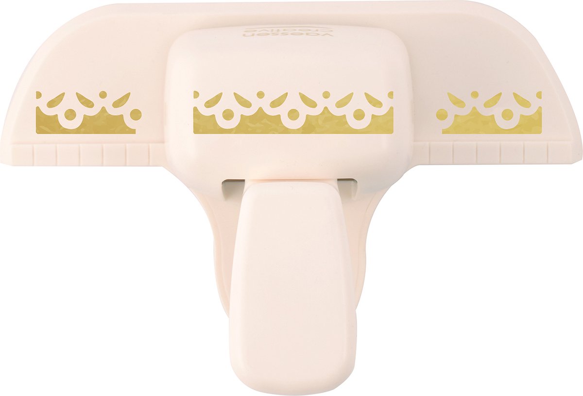 Vaessen creative pons - randpons kanten rand - 9,6 x 4,5 cm - ivoor