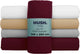 Hush. living hush living - hoeslaken 140x200+30cm - 100% katoen, 144tc, soepel en ademend - elastiek rondom - bordeaux