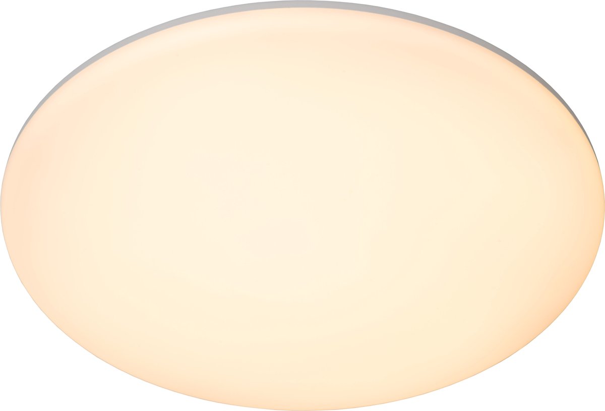 Lucide olson - plafonnière (plafondlamp) badkamer - ø 35 cm - led - cct - 1x36w 3000k 6500k - ip44 - opaal