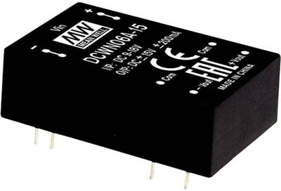 Mw mean well dcwn06c-05 dc dc-convertermodule 500 ma 6 w aantal uitgangen: 2 x inhoud 1 stuk(s)