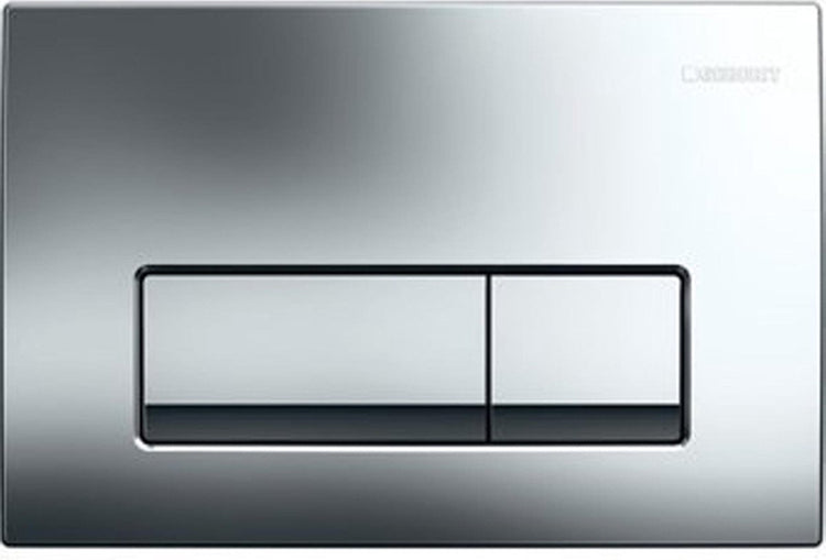 Geberit delta50 bedieningsplaat - 2-toets spoeling - rechthoekige knoppen - dualflush - glans chroom