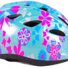 Volare kinder fietshelm - xs - blauw roze bloemetjes - 47-51 cm - extra klein model
