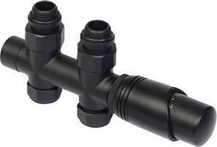 Plieger como design - onderblok set recht - incl. koppeling - 15 en 16mm - mat zwart