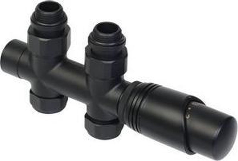 Plieger como design - onderblok set recht - incl. koppeling - 15 en 16mm - mat zwart