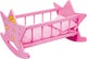 Small foot - houten poppenbed ster roze