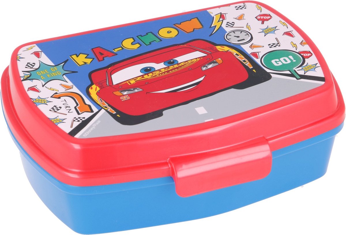 Disney broodtrommel cars 3 junior 17 x 14 cm blauw rood