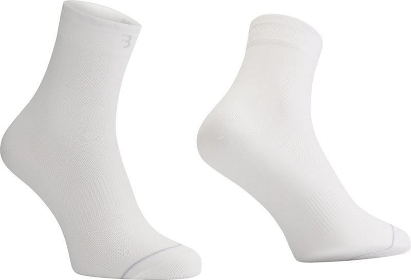 Bbb cycling fietssokken wit - 3 paar - lengte: 13cm - duurzame wielrensokken zomer - maat 39 43 - fietssokken heren en dames - combifeet bso-20