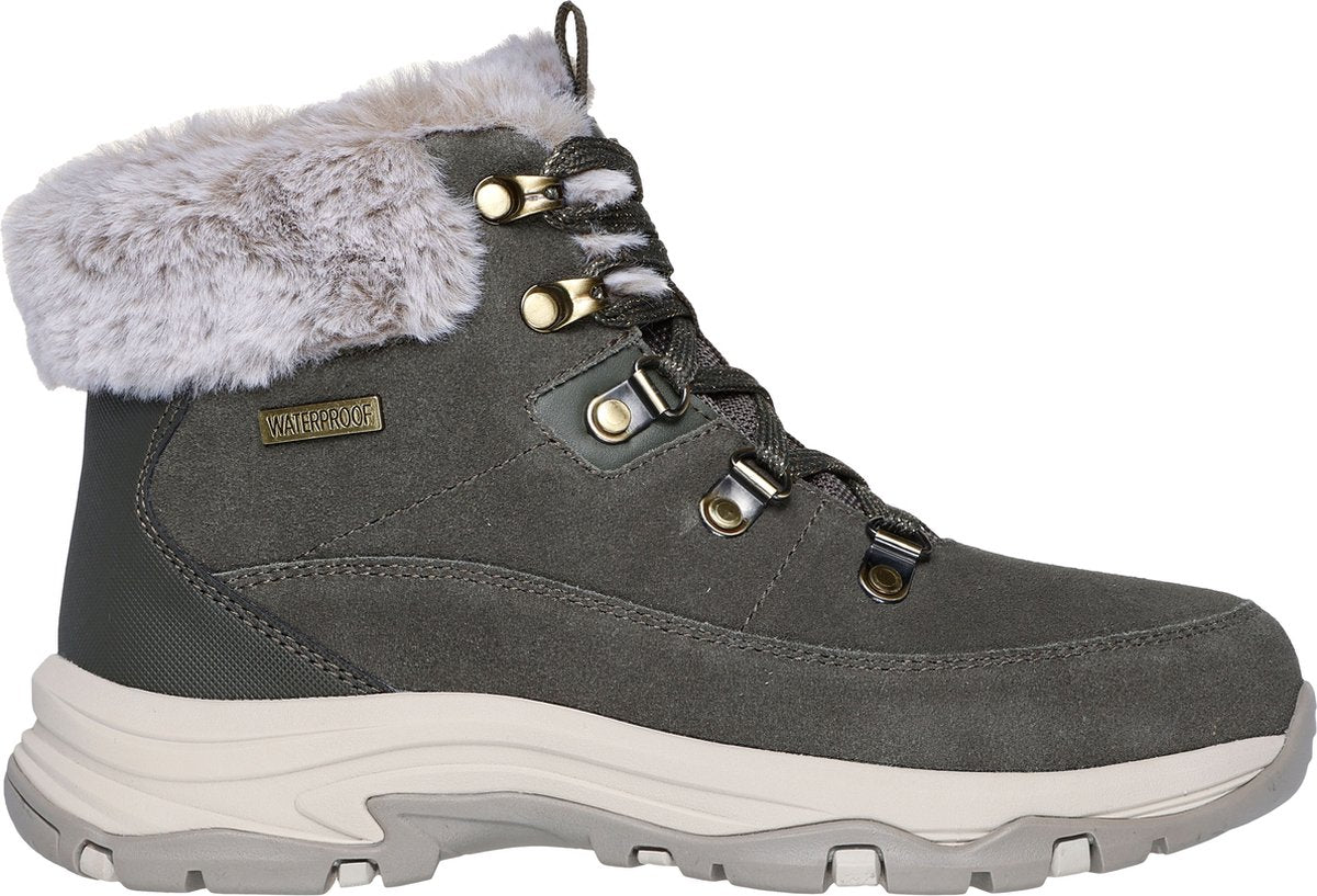 Skechers trego - snow worries dames wandelschoenen - olive