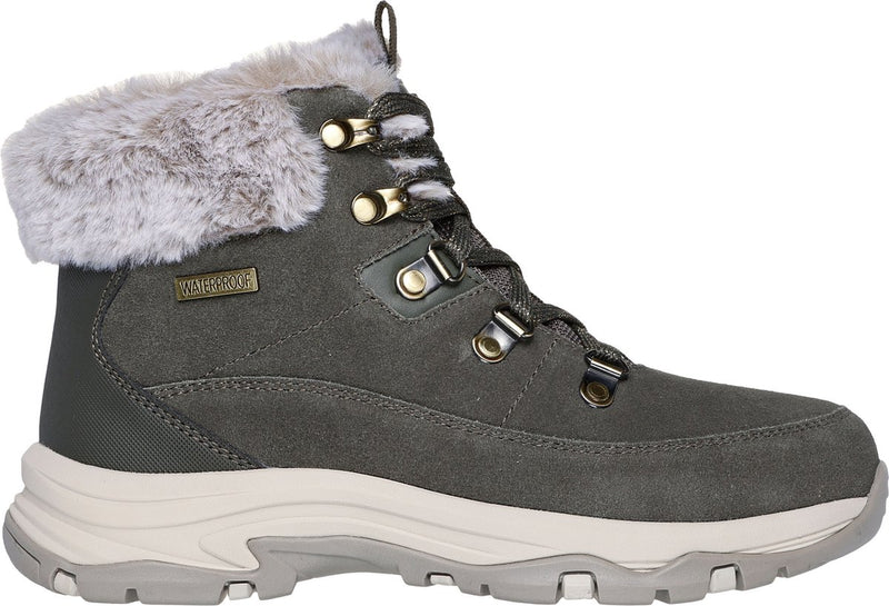 Skechers trego - snow worries dames laarzen - olijfgroen - maat 41
