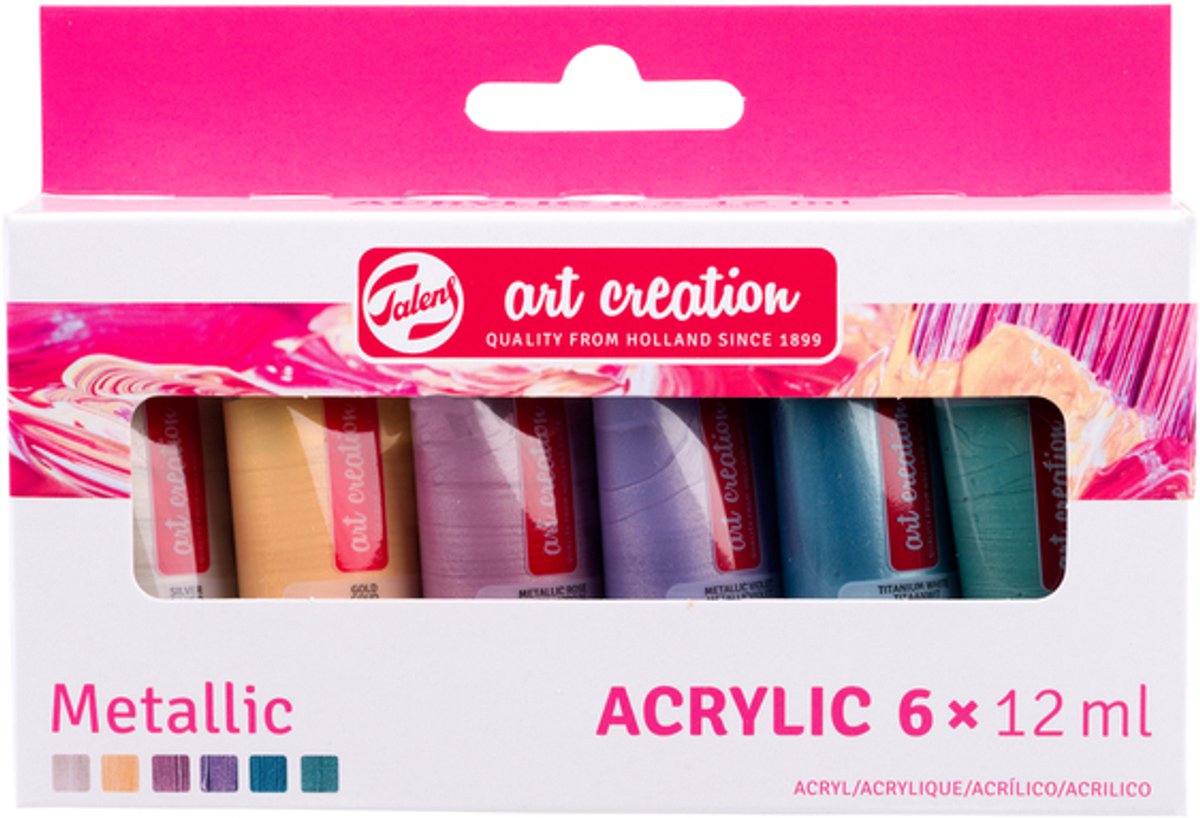 Talens art creation acrylverf set metallic | 6 x 12 ml