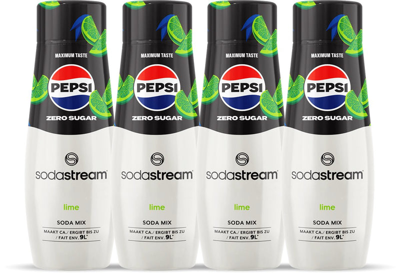 Sodastream pepsi lime cola zero siroop - 4 pack
