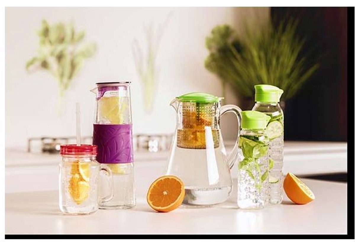 Curver smart to go fles 750ml transparant-groen