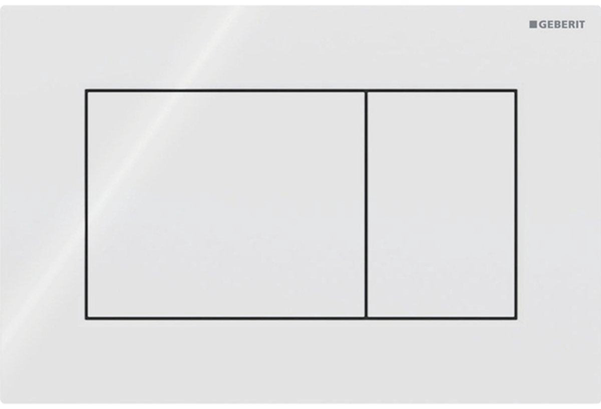 Geberit sigma01 bedieningsplaat - 2-toets spoeling - vierkant - alpien wit