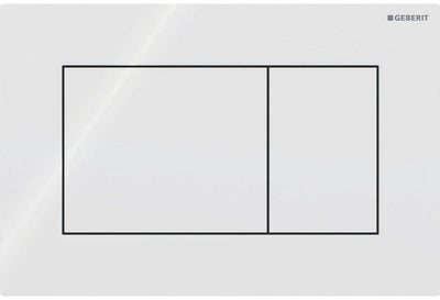 Geberit sigma01 bedieningsplaat - 2-toets spoeling - vierkant - alpien wit