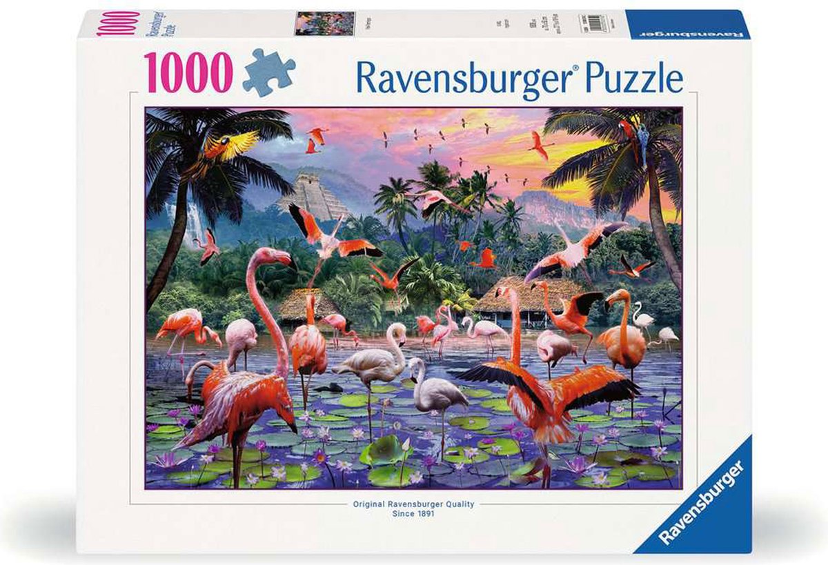 Ravensburger roze flamingo's 1000pcs