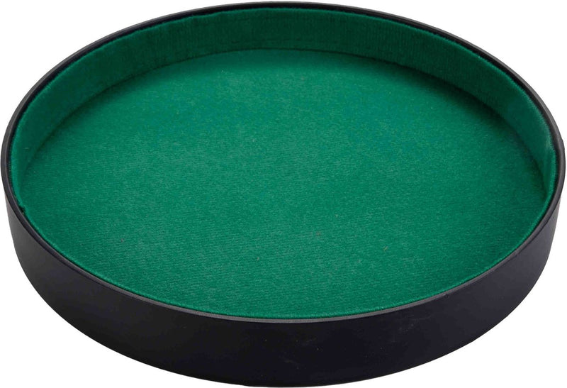 Longfield pokerpiste 26 cm zwart kunstleder exclusief kaarten, dobbelbeker, en dobbelstenen. bevat enkel de pokerpiste.