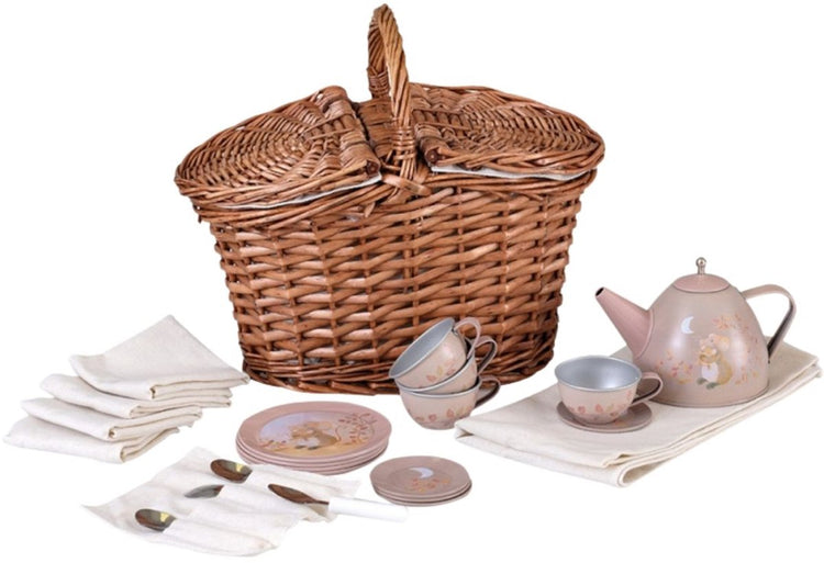 Egmont toys theeservies in rieten mand - muis