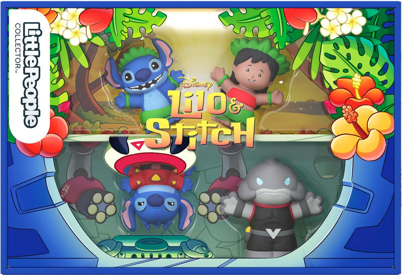 Fisher-price little people collector disney lilo en stitch speciale uitgaveset voor volwassenen en fans - 4 figuren