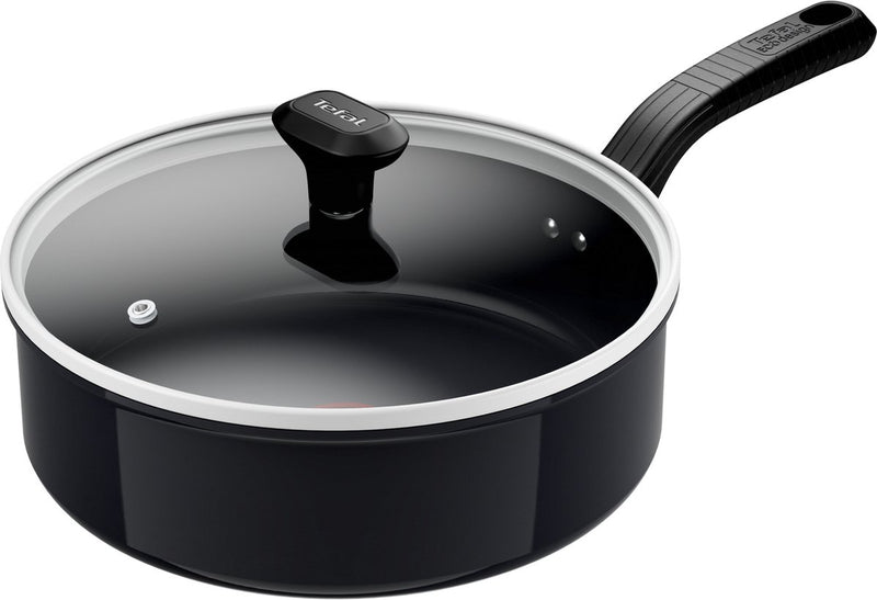 Tefal cook change keramische hapjespan 24 cm met deksel - pfas-vrij - inductie - lichtgewicht