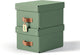 Leitz puro kleine opbergdoos met deksel - set van 2 - 7l - 100% gerecycled karton - groen
