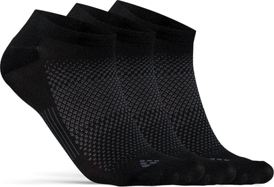 Craft core dry footies 3-pack unisex sportsokken - zwart