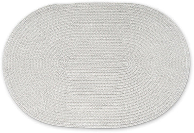 Continenta placemat ovaal, placemat, placemat, synthetische vezel, lichtgrijs, 45 x 31 cm, 6619