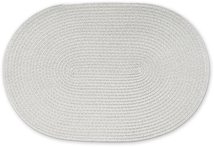 Continenta placemat ovaal, placemat, placemat, synthetische vezel, lichtgrijs, 45 x 31 cm, 6619