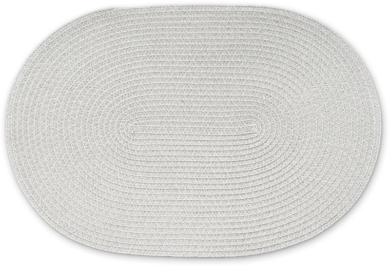 Continenta placemat ovaal, placemat, placemat, synthetische vezel, lichtgrijs, 45 x 31 cm, 6619