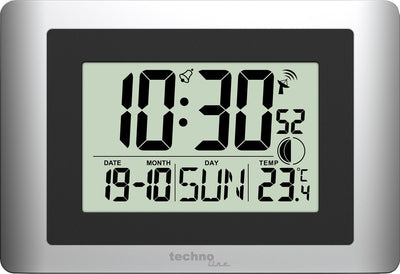 Technoline digitale wandklok ws 8028 220x150x56mm zilver