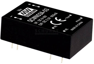Mean well scwn03b-03 dc dc-convertermodule 600 ma 3 w aantal uitgangen: 1 x inhoud 1 stuk(s)