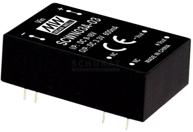 Mean well scwn03b-03 dc dc-convertermodule 600 ma 3 w aantal uitgangen: 1 x inhoud 1 stuk(s)