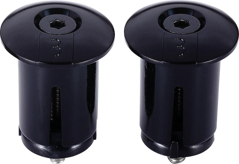 Bbb cycling screwon stuurdoppen racefiets - opschroefbare stuurdoppen - voor ⌀ 18 - 22mm sturen - per paar - zwart - bht-96