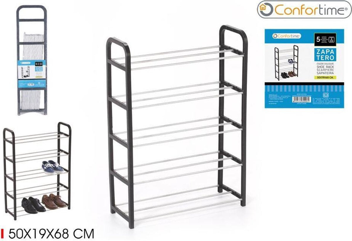 Confortime schoenenrek 104666 zwart 50 x 19 x 68 cm