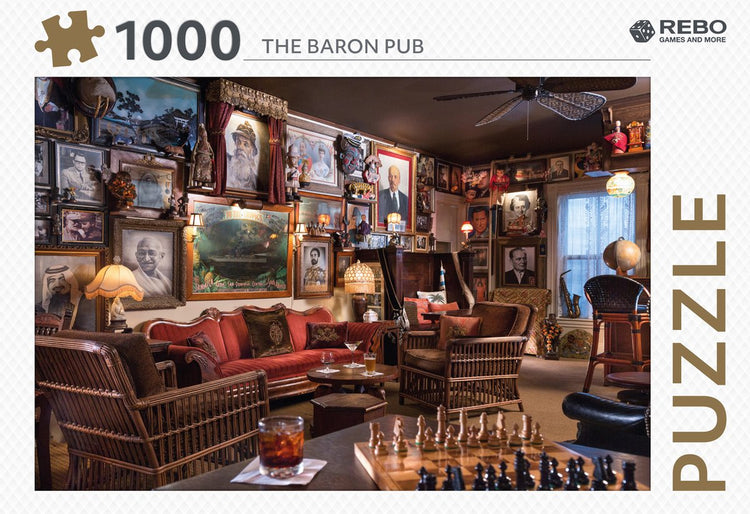 Rebo legpuzzel 1000 stukjes - the baron pub puzzel karton.